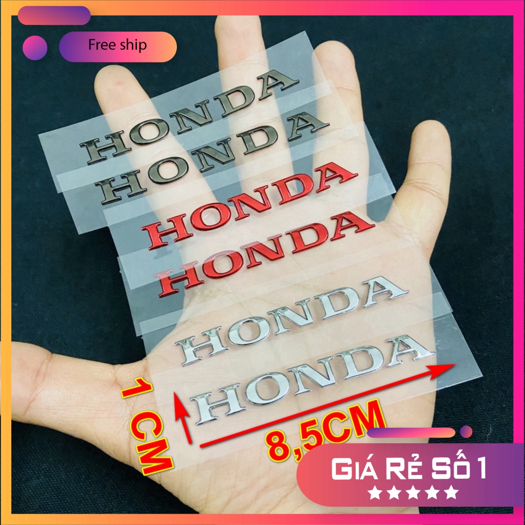 HCM Tem chữ HONDA mạ chrome bóng sử dụng dán bửng trong ngoài, dán trang trí các dòng xe WAVE, VARIO. CLICK THÁI ĐỒ CHƠ