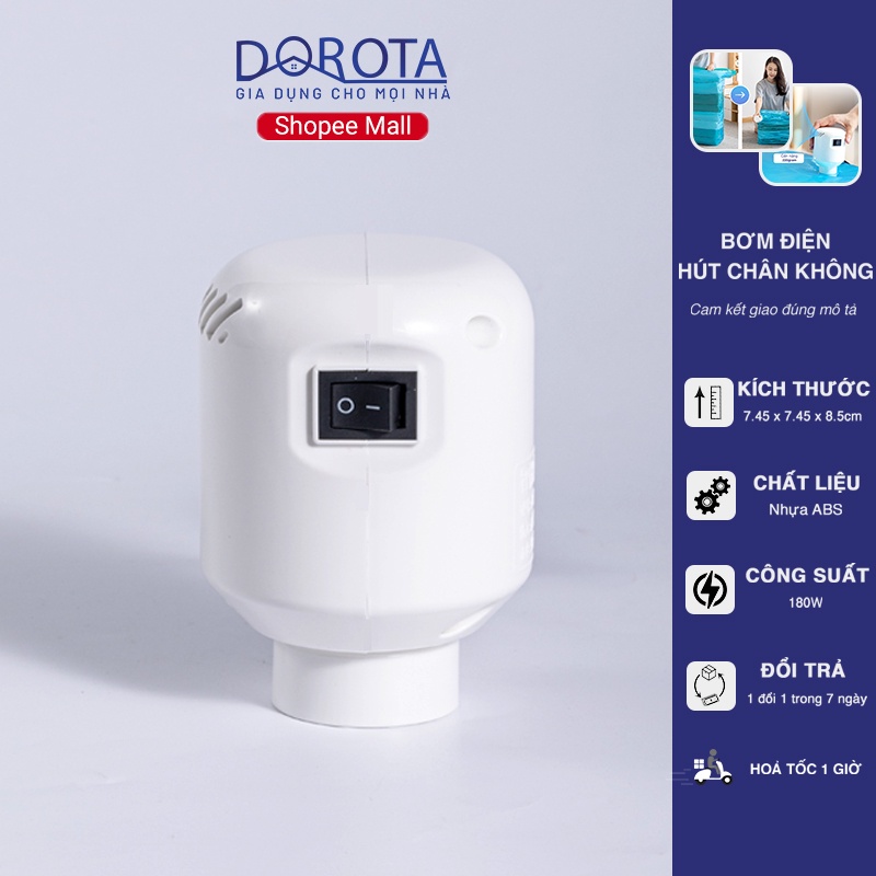 Bơm điện hút chân không sử dụng cho túi zip DOROTA nhỏ gọn tiết kiệm điện AQ