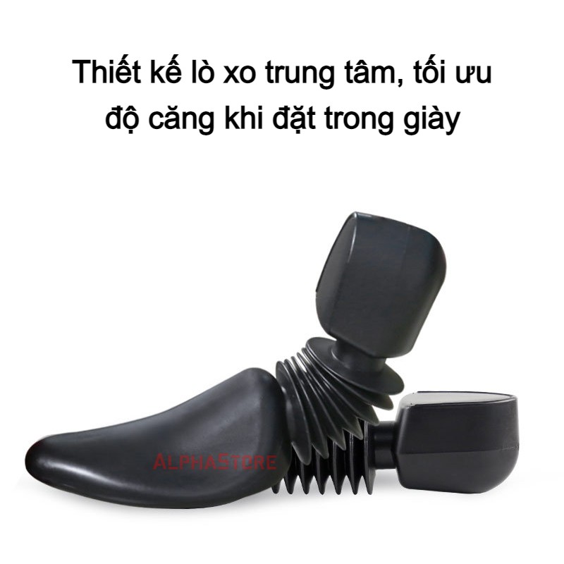 Cây Giữ Form Giày Thiết Kế Nhựa Hộp, 2 Tác Động - Cặp Dụng Cụ Giữ Dáng Giầy, Chống Nhăn Mũi Giày Plastic Shoe Tree