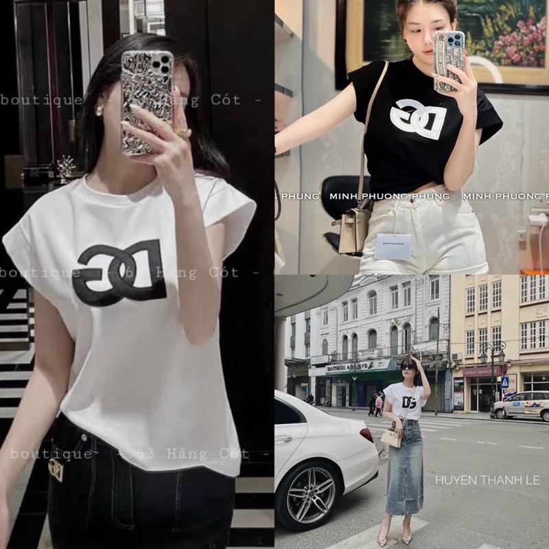 Áo thun Tay hến sát nách cổ tròn chất cotton lạnh - Meii
