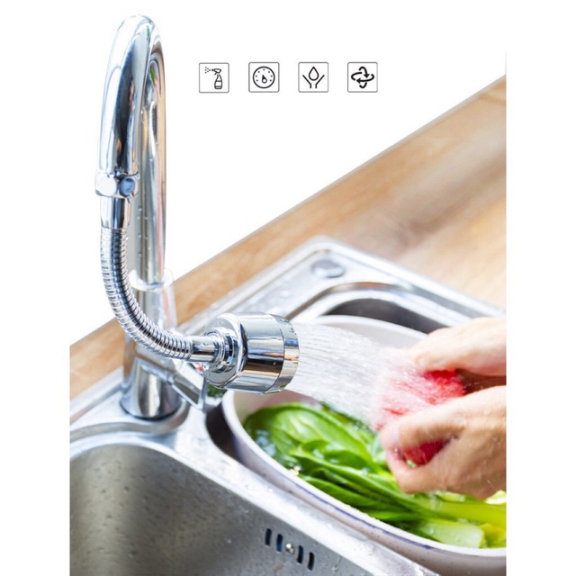 Đầu Vòi Tăng Áp Xoay 360 độ Điều Hướng