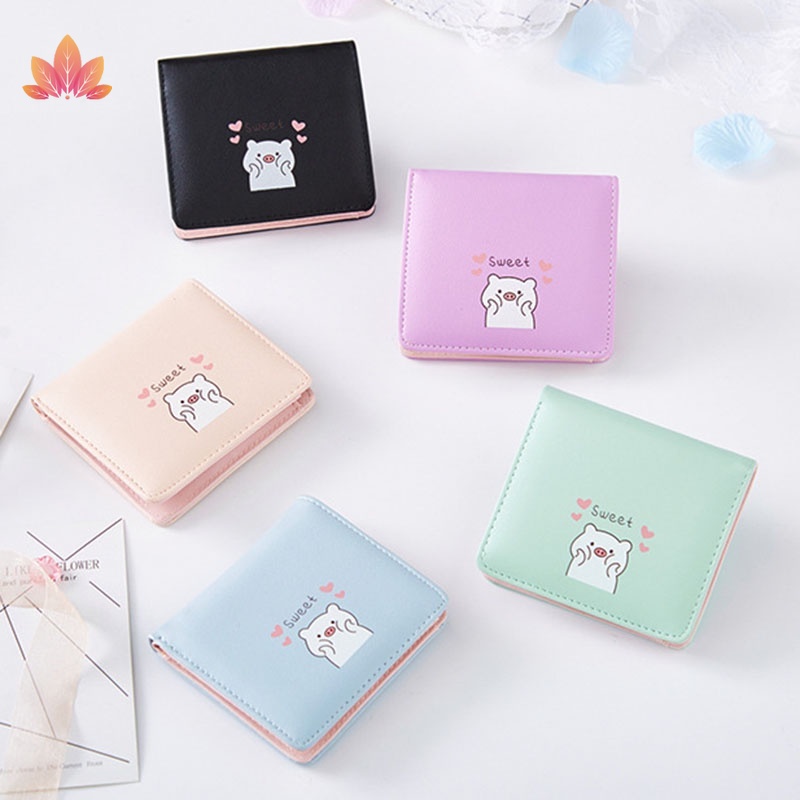 Ví Đựng Tiền Xu Và Thẻ JP5 Họa Tiết Heo Con Dễ Thương