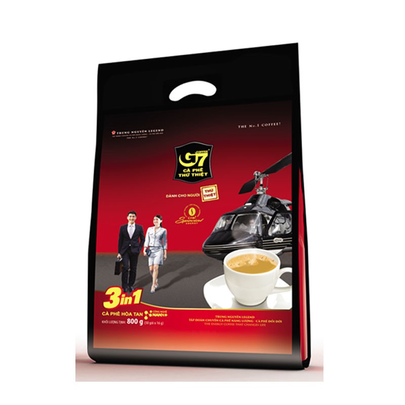 Cà phê hòa tan G7 3in1 - Trung Nguyên Legend - Bịch 800gr