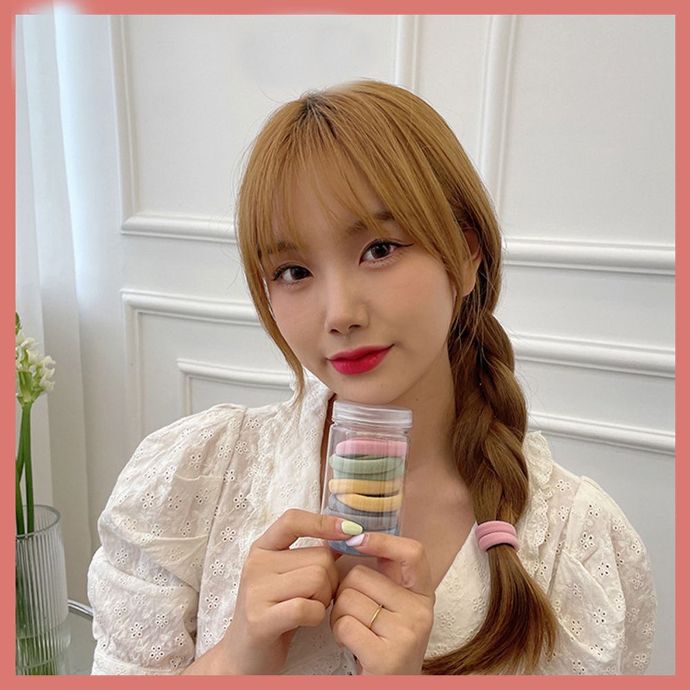 Set 7 dây buộc tóc co giãn màu sắc ngọt ngào phong cách Hàn Quốc thanh lịch nhẹ nhàng cho nữ