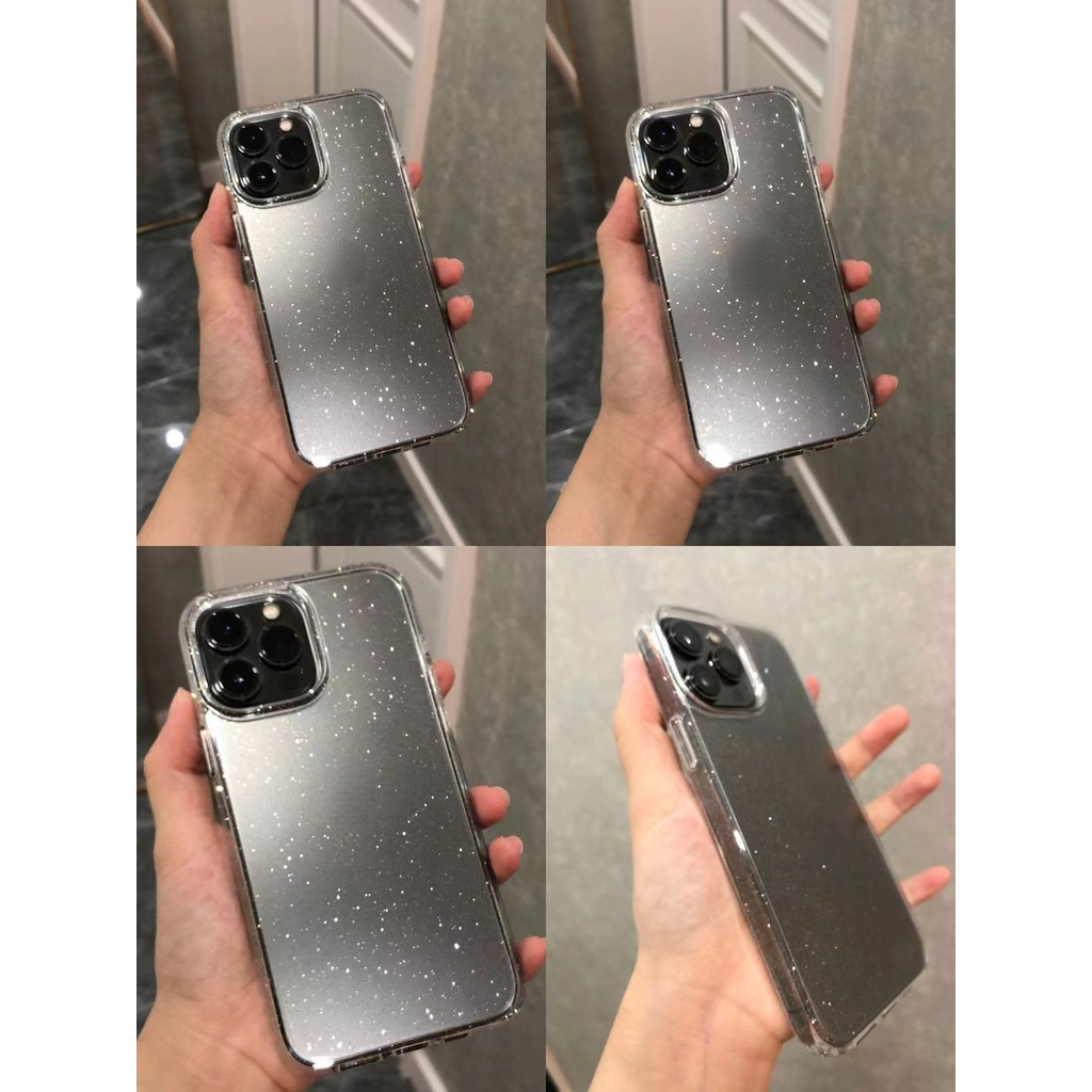 For iPhone 15 14 Pro Max Ốp điện thoại cứng chống sốc đính kim tuyến lấp lánh cho compatible for iPhone 13 Pro 12 11 Pro Max
