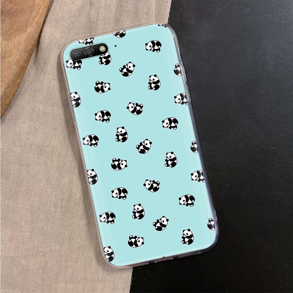 Transparent Case for Samsung Galaxy Note 8 9 Core J7 Prime J730 Duo A6S Plus A8S Pro Cute Panda Clear Cover