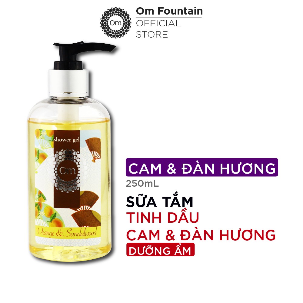 Sữa Tắm Dưỡng Ẩm Từ Thiên Nhiên, Sữa Tắm Dưỡng Thể Sáng Da Tinh Dầu Cam & Đàn Hương 250ml