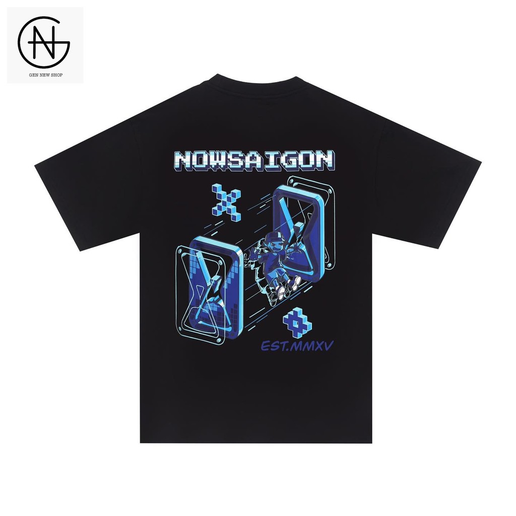 Áo Thun Tay Lỡ In Nhiệt NOWSG form Unisex nam nữ phong cách Ulzzang - A NSG 01