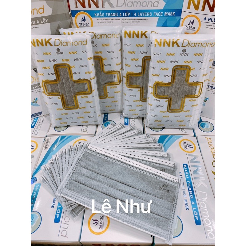 Khẩu trang y tế kháng khuẩn 4 lớp NNK DIAMOND - hộp 50c