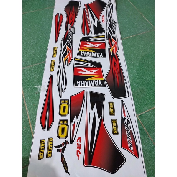 Tem Rời Sirus Đỏ Đen Decal 3 Lớp Chống Pha Màu