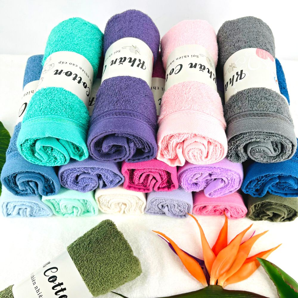 [COMBO 5 KHĂN MẶT] Khăn Mặt Cotton Cao Cấp Thiện Phú 34x80cm, Khăn Đa Năng Y457 Bông Sợi Thấm Nước TốT