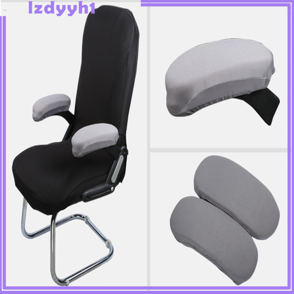 JoyDIY 2Pcs Armrest Covers Polyester spandex Protectors Protect Chair Arms Black