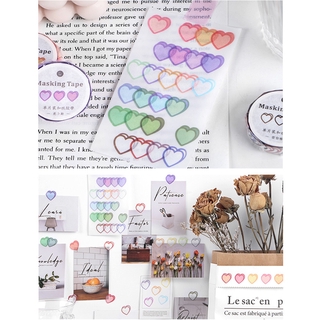 Cuộn 100 miếng dán trang trí màu macaron dễ thương
