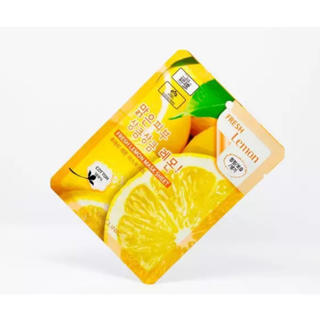 Mặt Nạ Dưỡng Ẩm Da Chiết Xuất Chanh 3W Clinic Fresh Lemon Mask Sheet 23ml