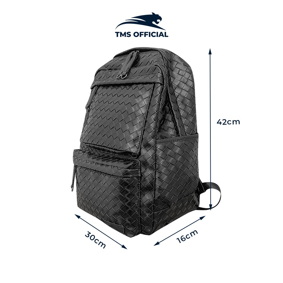 Balo da nam cao cấp cá mập đan chéo nhiều ngăn đựng laptop đi học siêu bền TMSB03