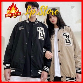 Áo Khoác Bomber Bóng Chày - Áo Khoác Dù Nam Nữ Unisex CH4CLUB 2 Màu Có Form Rộng XL - LP.STORE