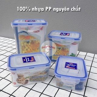 Bộ 4 hộp đựng thực phẩm Four Lock NHỰA SONG LONG có khóa cài (MS: 2503, 2504, 2505, 2506) – Buôn Rẻ