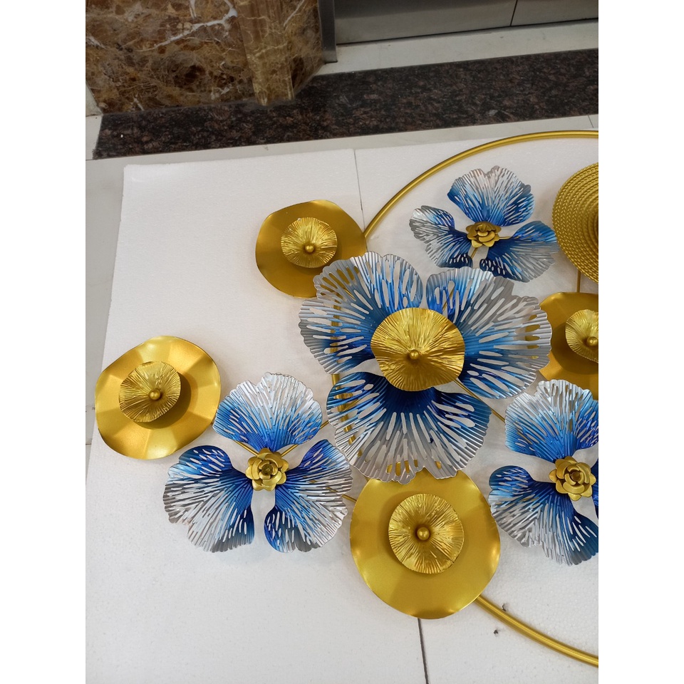 Decor Tranh Sắt Treo Tường Trang Trí BISA Hoa Nghệ Thuật size 165cm*91cm mã BH2045