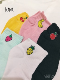 Set 5 đôi tất vớ Hoa Quả thấp cổ