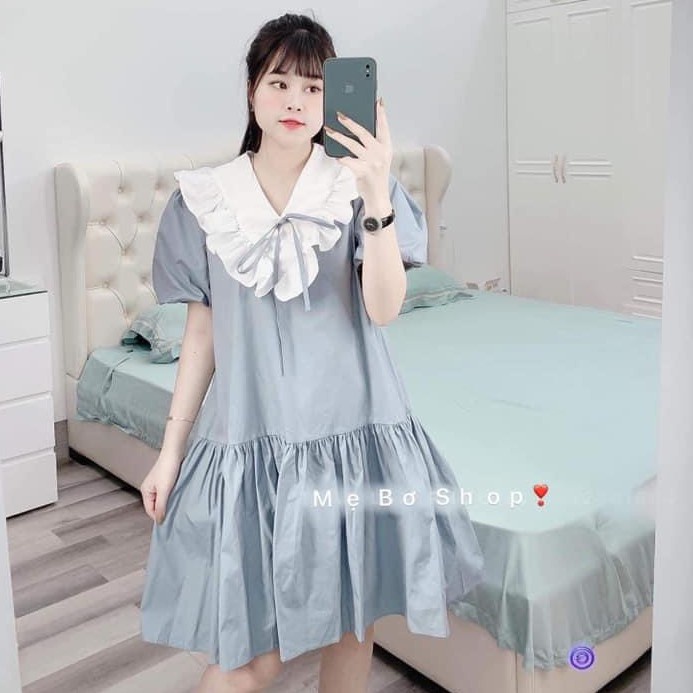 Váy bầu thời trang thiết kế M298 chất cát hàn freesize từ 45 đến 70kg
