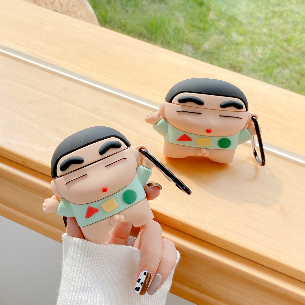 Vỏ Bọc Hộp Sạc Tai Nghe Airpods 1 / 2 Kiểu Nhân Vật Hoạt Hình Ngộ Nghĩnh