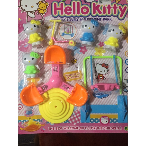 Đồ chơi công viên cầu trượt, xích đu, đu quay mini cho bé