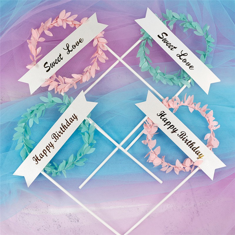 Topper Cắm Trang Trí Bánh Kem Chữ Happy Birthday