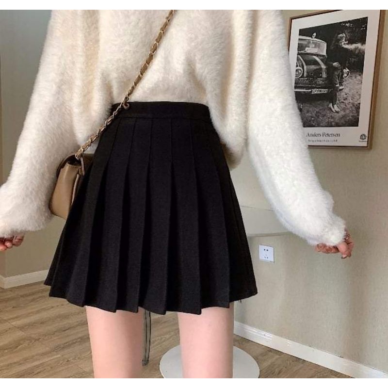 🍊Chân váy xếp ly siêu xinh siêu hót , thiết kế dáng ngắn , đủ size S M L, 2 màu trắng và đen🌺🌺 | BigBuy360 - bigbuy360.vn