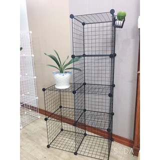 Tủ ghép bằng khung lưới thép sơn tĩnh điện, Khung lưới ghép tủ kệ đa năng (size 35x35cm) - Tặng kèm chốt