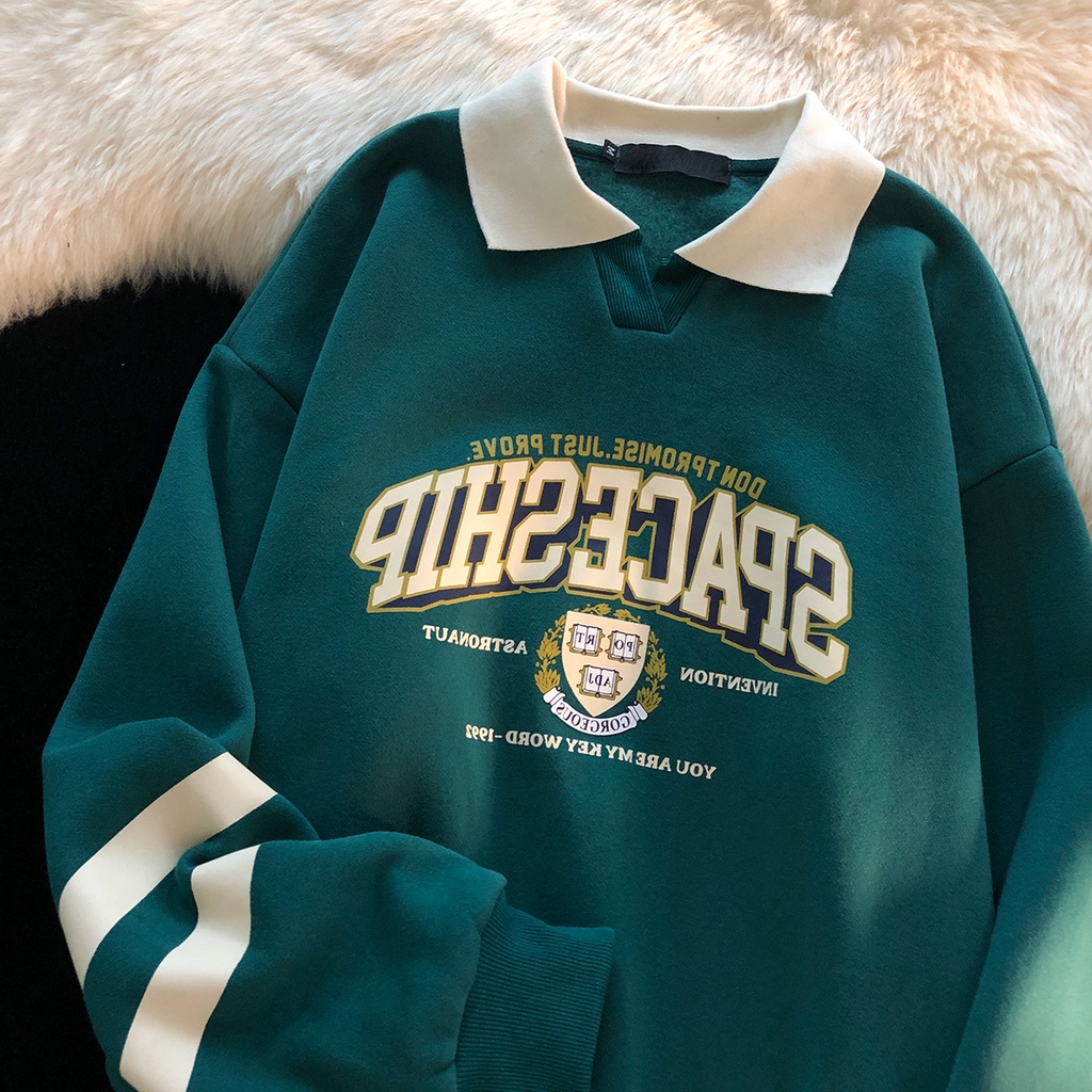 [Hàng Order] Áo Polo SPACESHIP có cổ ULzzang form rộng dài tay dày dặn Unisex mới nhất thu đông 2021 PL009 | BigBuy360 - bigbuy360.vn