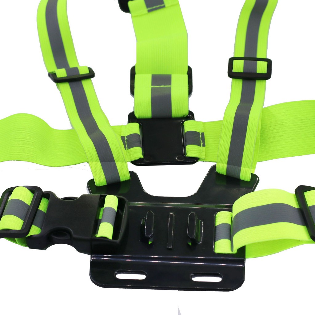 Dây đeo ngực phản quang action cam GoPro Sjcam - Tặng Mount chữ J cài cao + vít