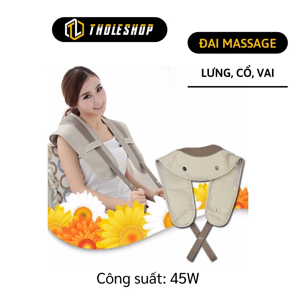 Máy Massage - Đai đeo massage lưng vai cổ gáy cho dân văn phòng thông máu giảm đau  2179