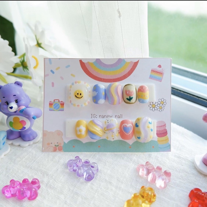 Nail box giá rẻ,vẽ dễ thương nhiều màu,đủ phom