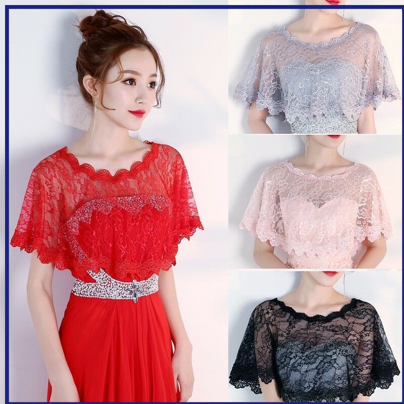 Khăn choàng vải tuyn phối ren mỏng cho cô dâu
 | BigBuy360 - bigbuy360.vn