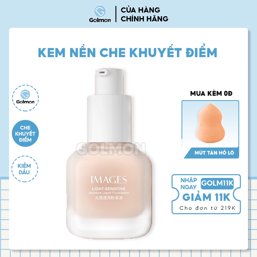 Kem nền che khuyết điểm Image kiềm dầu kháng nước lâu trôi tạo lớp nền đẹp trong suốt Golmon
