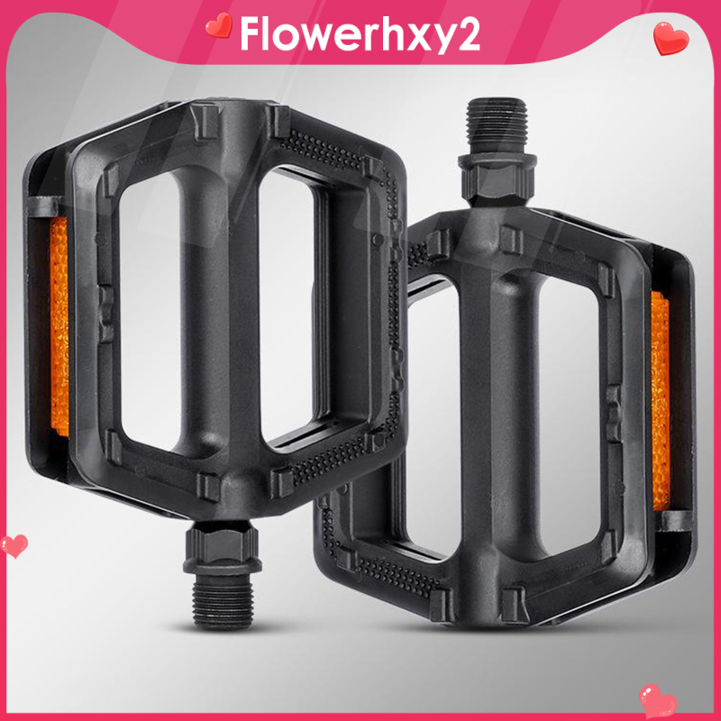 [ReadyStock]Black Bicycle Pedals Standard Strong Plastic 9/16\" Reflective Bike Pedal