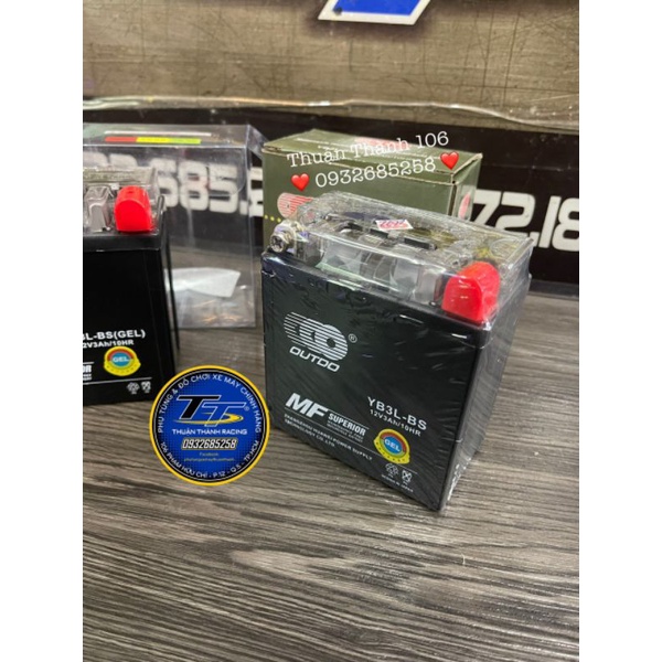Bình điện Sport / Yaz 12V3AH - Xipo/Yaz125