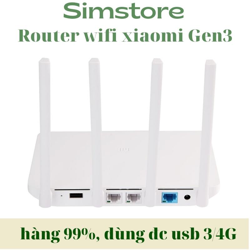 Phát WIFI XIAOMI GEN 3 Router chuẩn AC Tiếng Việt  tốc độ cao Rom PADAVAN , Hỗ trợ USB 3G/4G