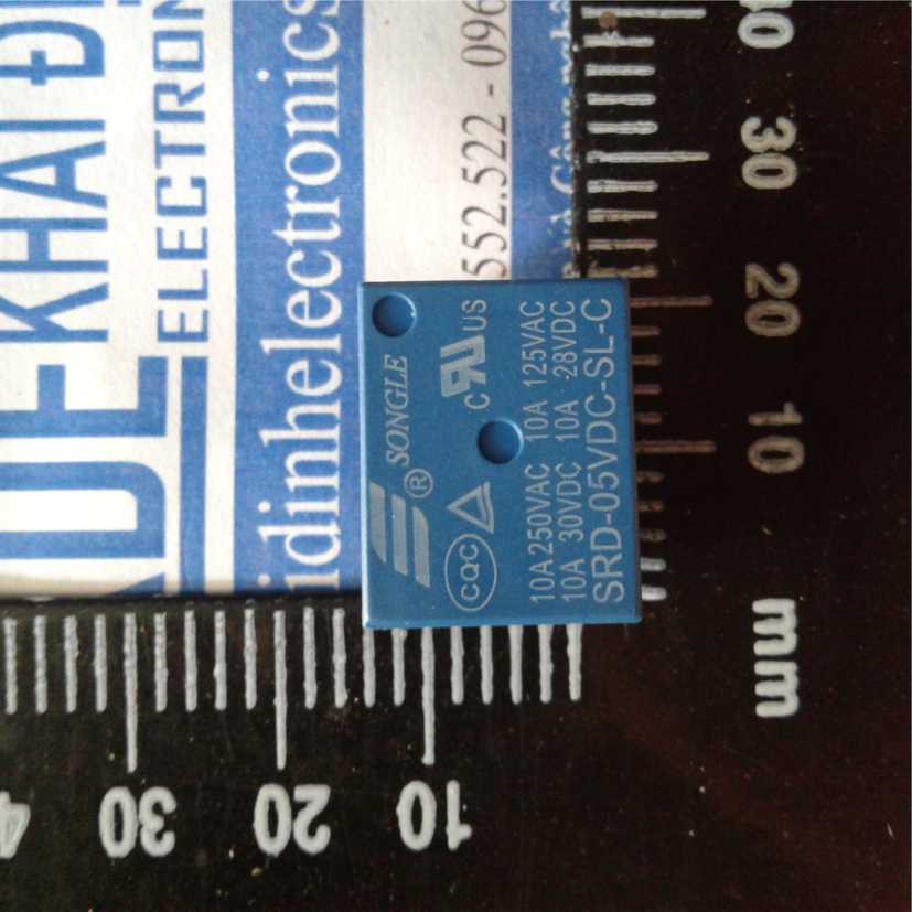 5 cái RELAY SONGLE SRD 5VDC SL-C 5V 10A 250VAC 5 CHÂN (5 cái) kde0047