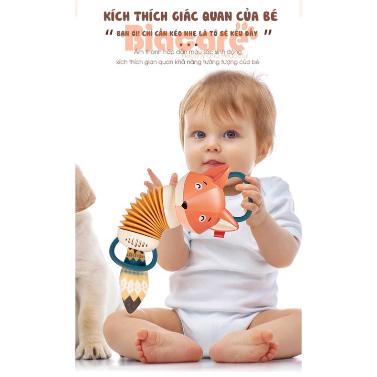 Đồ chơi trẻ nhỏ đàn arcordion cáo, đồ chơi treo nôi treo xe vui nhộn cho bé từ 0-12 tháng tuổi