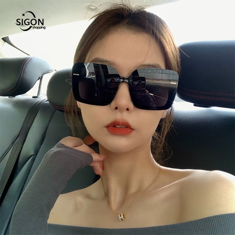 Kính Mát Gọng Vuông Lớn Phong Cách Retro Thời Trang Cho Nam Và Nữ