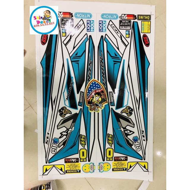 Tem rời ex 2010 xanh đen 3 lớp ko bay màu bong tróc