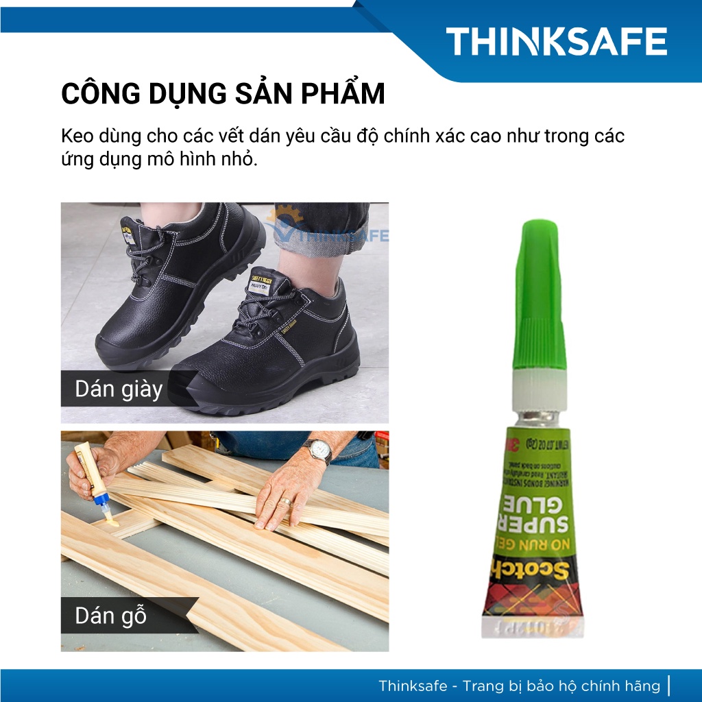Keo dán đa năng 3M Scotch AD113 2gr mau khô, trong suốt, dán gỗ, nhựa, cao su, nỉ, giày dép - Thinksafe