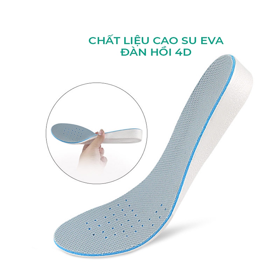 Lót Giày Thể Thao Sneaker Độn Đế Tăng Chiều Cao Nam Nữ MINSU M5501 Khử Mùi Thoáng Khí Chống Hôi Chân