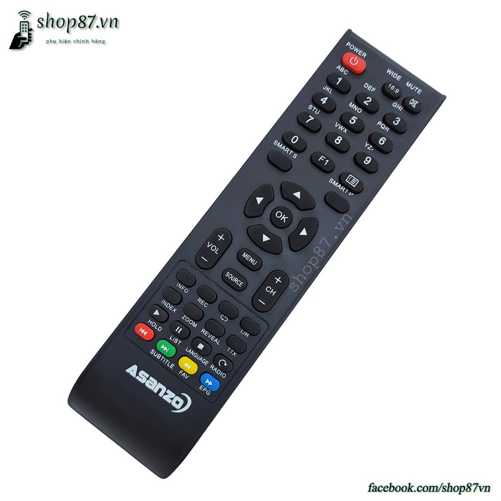 Điều khiển tv Asanzo mẫu 6 - Remote tv Asanzo