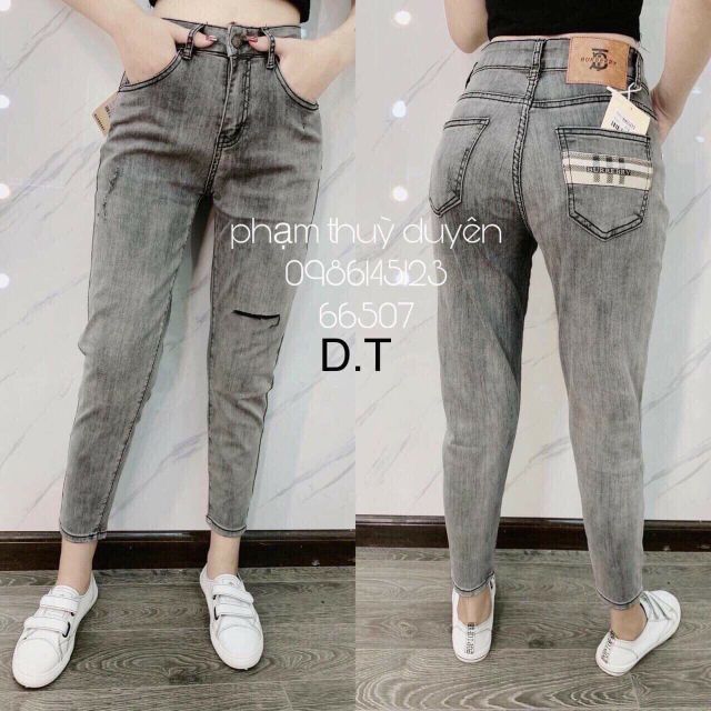 Quần jeans sau tui may kẻ bube_DTH