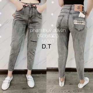 Quần jeans sau tui may kẻ bube_DTH