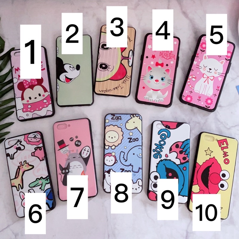 Ốp Oppo A3S/Realme C1 Viền Nhựa Dẻo Nhiều Hình Dễ Thương