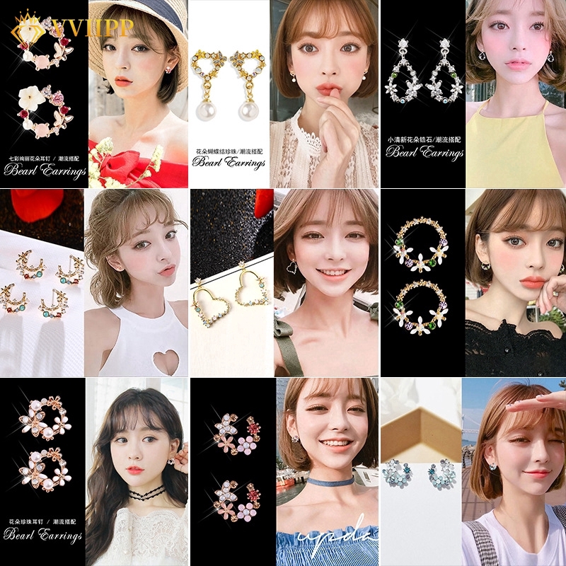 Cặp hoa tai nhiều kiểu dáng xinh xắn tùy chọn dành cho nữ