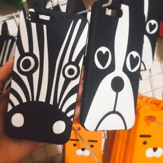 ỐP LƯNG IPHONE 6/6 PLUS / 7/7 PLUS / 8/8 PLUS DẺO SILICONE chó ĐEN trắng ( xả hàng )